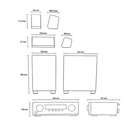 Pioneer HTP-076 Home Theatre Speaker Package (AV Receiver + 5.1 Speakers)