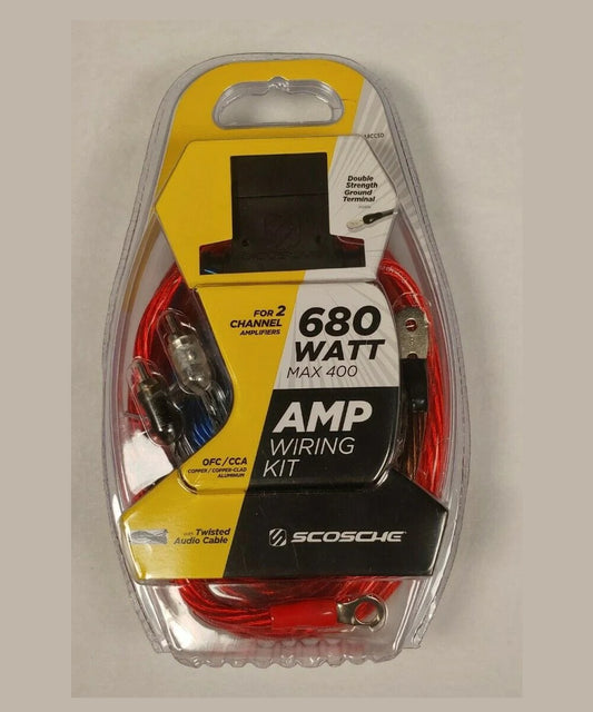 Scosche KPA8CCSD 8 AWG Mono/2 Channel Amplifier Wiring Kit (680 Watts)