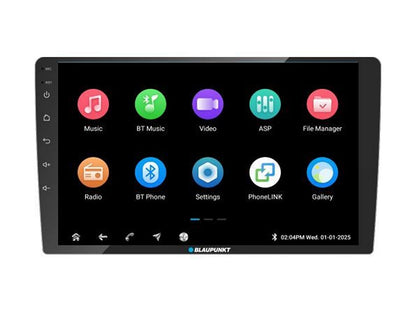 Blaupunkt Palm Bay 1000 Android Multimedia Car Audio System | Octa Core 2 Ghz Processor | PhoneLink | Bluetooth 5.0 w/ Twin Connect | Front & Rear Camera Recording Capable | Split Screen & 360 Degree Camera Support