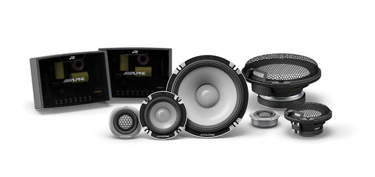 Alpine R2-S653 6.5" Next-Generation R2 Series 3-Way Pro Component Speakers (100W RMS 300W Peak)