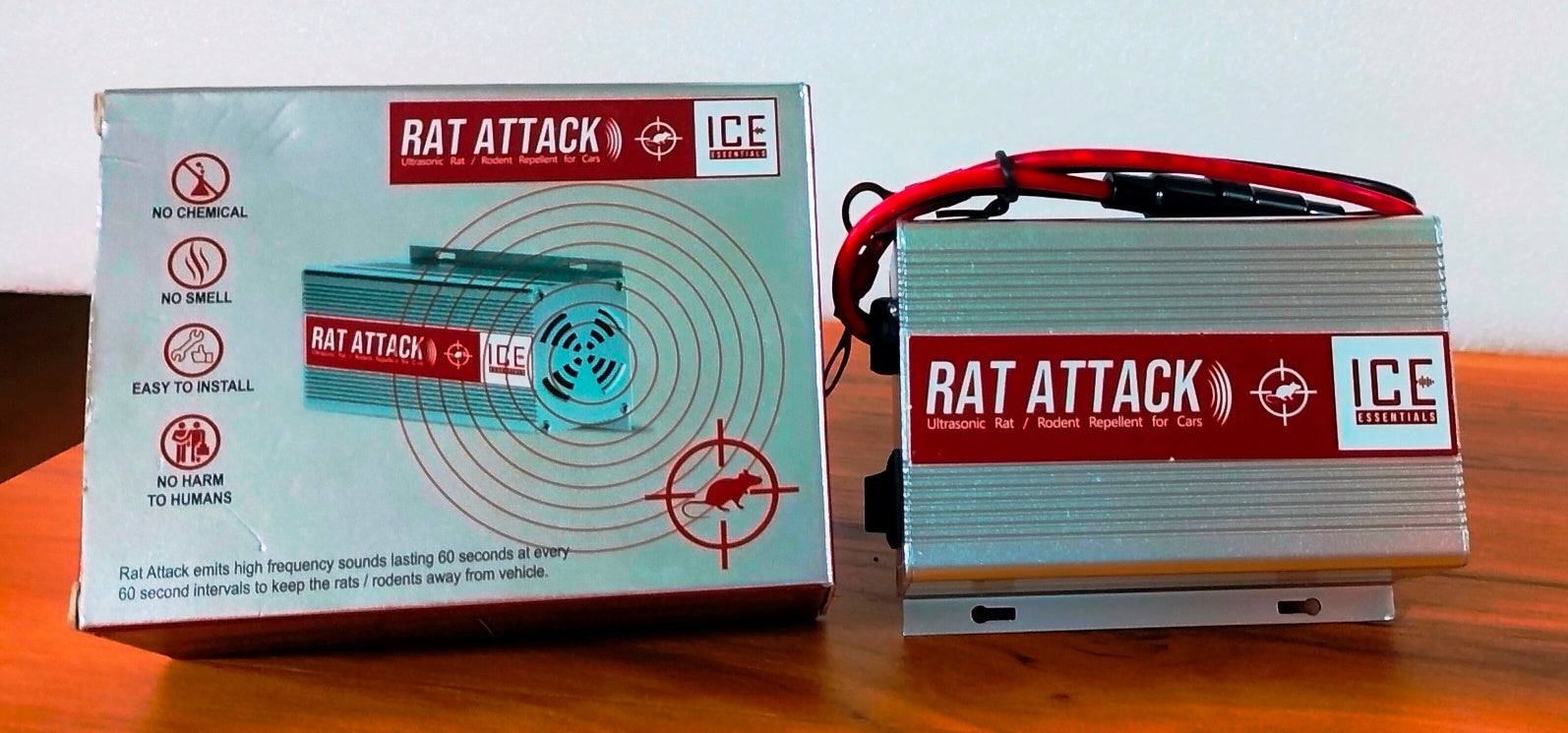 ICE ESSENTIALS RAT ATTACK Ultrasonic Rat/Rodent Repellent for Cars ...