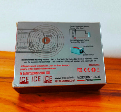 ICE ESSENTIALS RAT ATTACK Ultrasonic Rat/Rodent Repellent for Cars