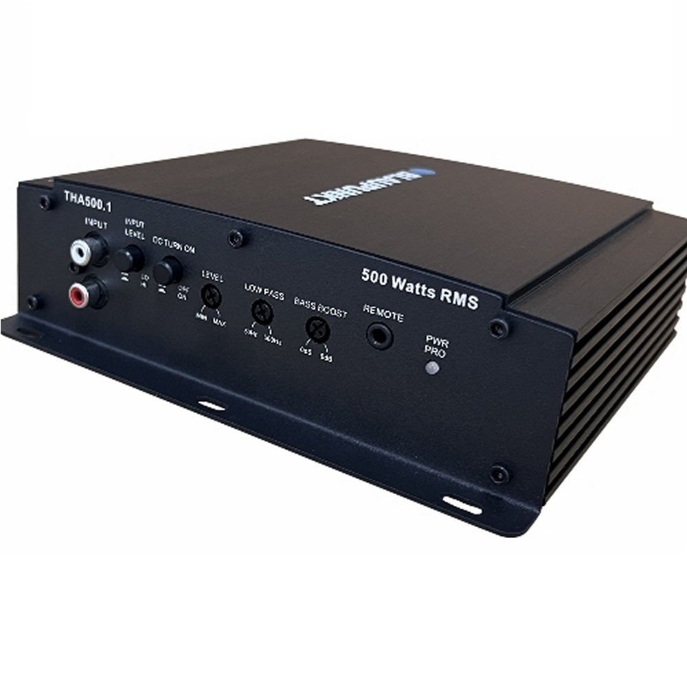 Blaupunkt THA 500.1 Mono Amplifier w/ External Bass Controller (RMS: 250W (4Ω) 500W (2Ω))