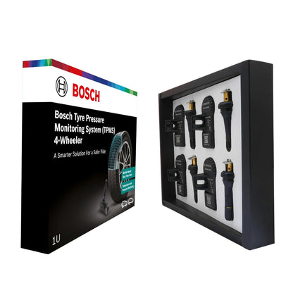 Bosch F002H274338F8 Tyre Pressure Monitoring System (TPMS)  for Cars with Tubeless Tyres | Pack of 4 sensors | Real-Time Tracking & Alerts via Mobile App | 5-Year Warranty