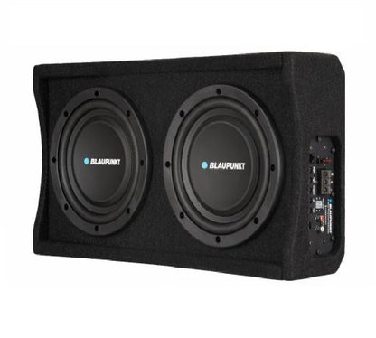 Blaupunkt TXB 2002A Dual 8" Class D Active Down Firing Subwoofer (200W RMS 600W Peak)