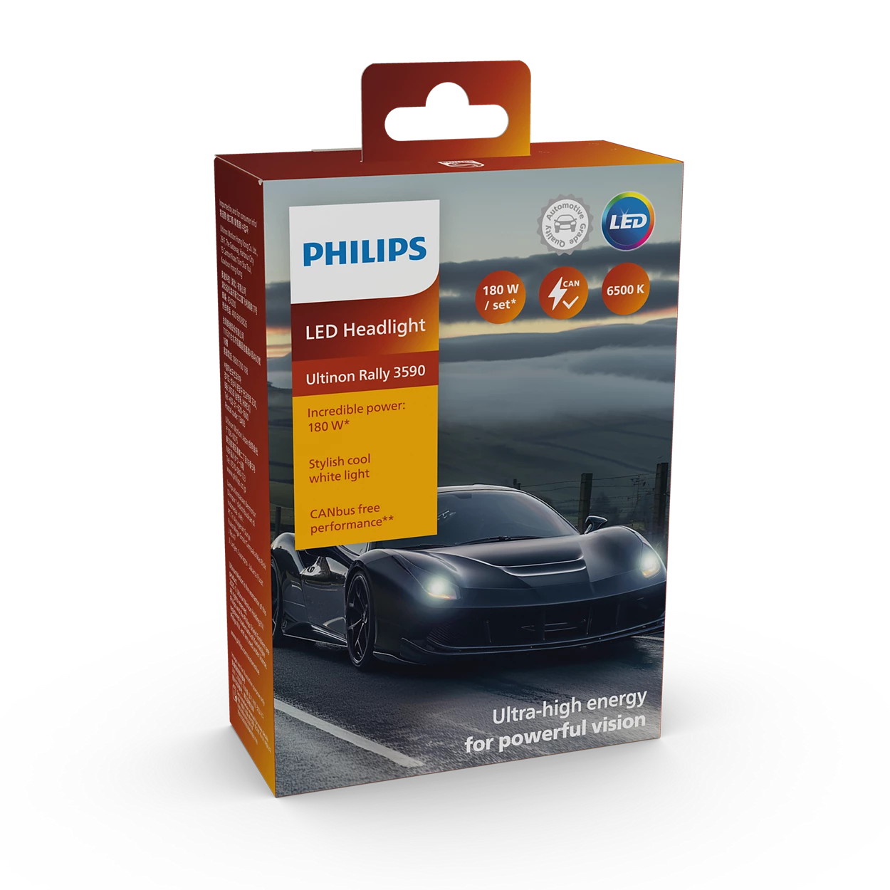 Philips Ultinon Rally 3590 HL 180W Car Led Lamps/Bulbs (6500K)