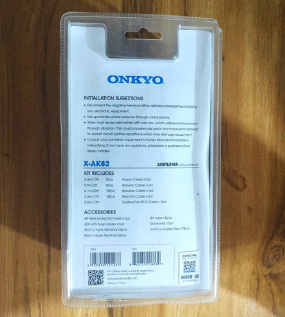 Onkyo X-AK82 8GA OFC Mono/2 Channel 800 Watts Amplifier Wiring Kit