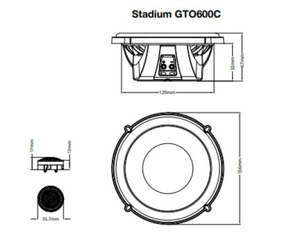 JBL Stadium GTO600C 6.5" Gap Switchable Crossover Component Speakers (100W RMS 300W Peak)