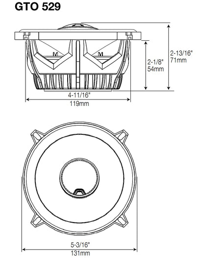 JBL GTO609C 6.5" Component Speakers (90W RMS 270W Peak)