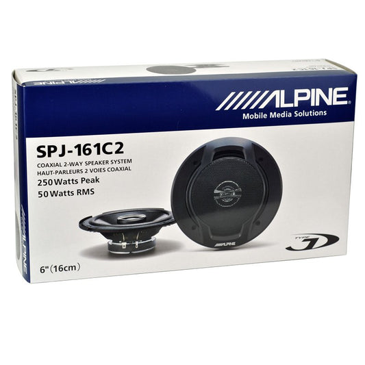 Alpine SPJ-161C2 6.5" Coaxial Speakers (50W RMS 250W Peak)