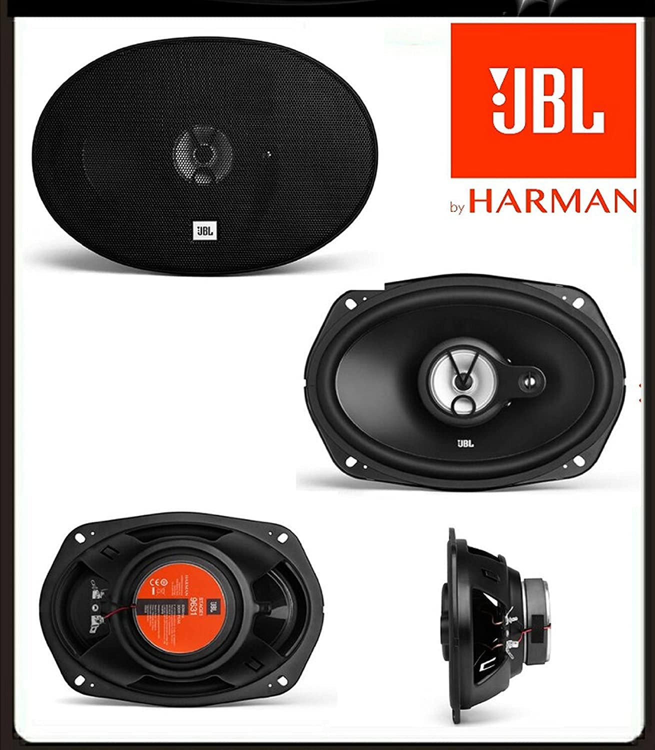 JBL Stage1 9631 6*9" 3-Way Coaxial Speakers (60W RMS 300W Peak)